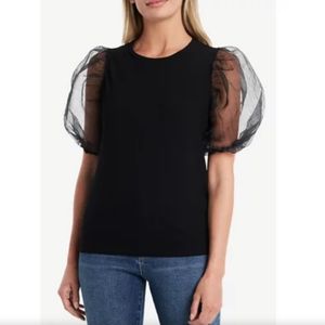 NWT 1.State Organza Puff Sleeve Top